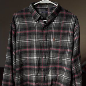 IZOD Flannel Button Down Shirt - LARGE
